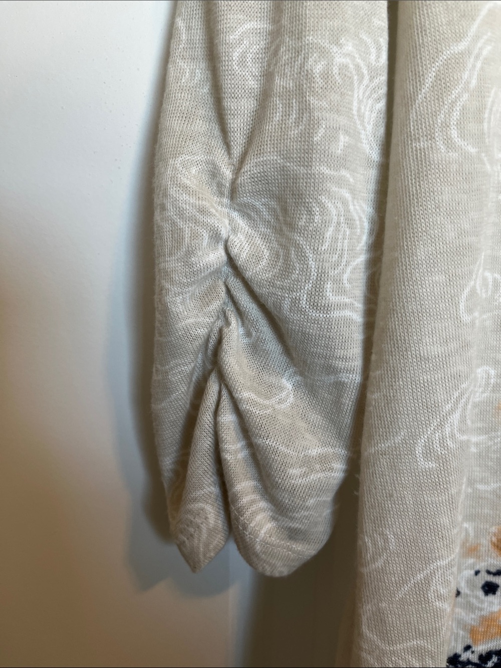 Style & Co. Beige Floral & Crane V-Neck Tunic with Navy Accents - Picture 6 of 9